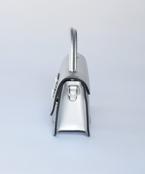 PICCIN（ピッチン）の「ビジューバックルスカラップバッグ（ハンドバッグ・レディース・シルバー/ブラック・FREE）」の8枚目の写真