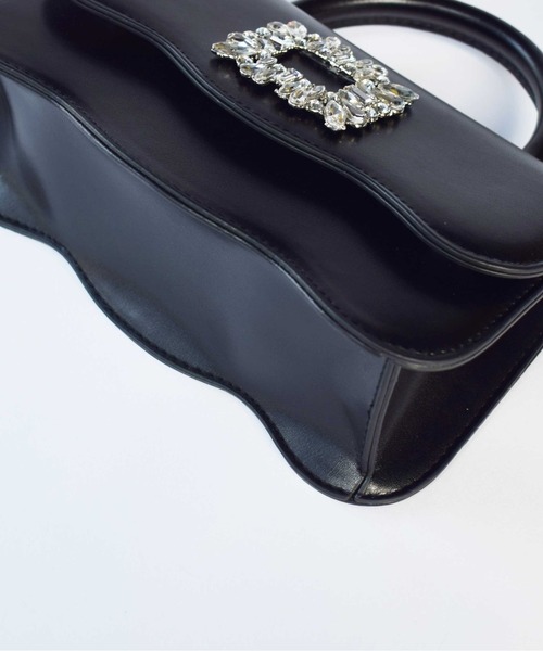 PICCIN（ピッチン）の「ビジューバックルスカラップバッグ（ハンドバッグ・レディース・シルバー/ブラック・FREE）」の11枚目の写真