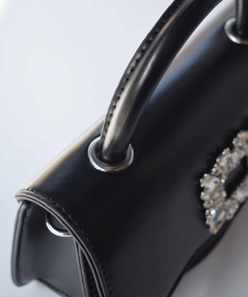 PICCIN（ピッチン）の「ビジューバックルスカラップバッグ（ハンドバッグ・レディース・シルバー/ブラック・FREE）」の15枚目の写真