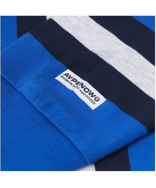 AAPE BY A BATHING APE（エーエイプバイアベイシングエイプ）の「AAPE NOW BORDER LONG SLEEVE TEE（Tシャツ/カットソー・メンズ・ブルー系その他7・LARGE/MEDIUM/XX-LARGE）」の5枚目の写真