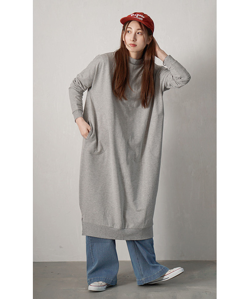 zootie(ズーティー)の「【見た目はON、着心地はOFF。】こなれリラックス 長袖バックタックワンピース(シャツワンピース・レディース・ブラウン/グレイッシュベージュ/オフホワイト/ブルー/ブラック/ブラック×ホワイト/ネイビー/ダークブラウン/ダークグリーン/杢グレー・M)」の20枚目の写真