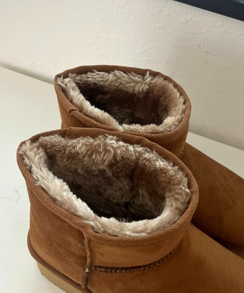 prose verse（プロズヴェール）の「ショート丈厚底ムートンブーツ（ブーツ・レディース・キャメル・SMALL/LARGE/MEDIUM）」の6枚目の写真