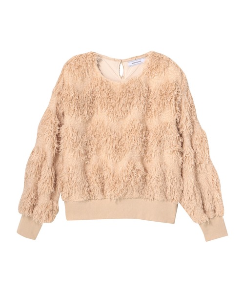 Settimissimo（セッティミッシモ）の「ボリュームスリーブ クルーネック フェザー ニット 長袖（ニット/セーター・レディース・ブルー/ベージュ・FREE）」の18枚目の写真