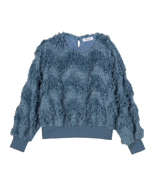 Settimissimo（セッティミッシモ）の「ボリュームスリーブ クルーネック フェザー ニット 長袖（ニット/セーター・レディース・ブルー/ベージュ・FREE）」の17枚目の写真