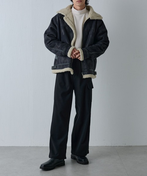 COLONY 2139（コロニートゥーワンスリーナイン）の「ウールライク1サイドカーゴパンツ（カーゴパンツ・メンズ・カーキ/ブラック・LARGE/MEDIUM）」の4枚目の写真