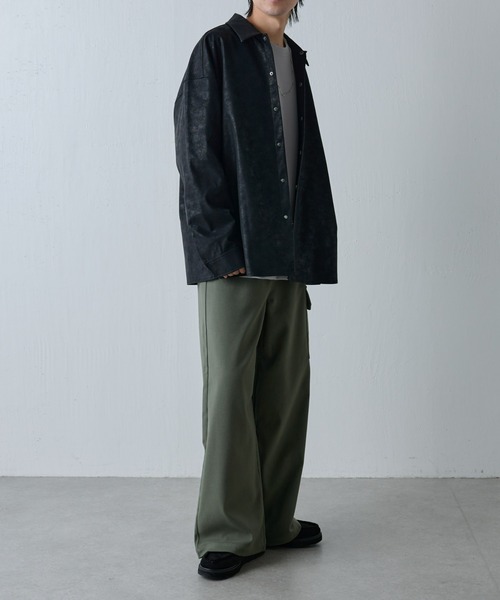 COLONY 2139（コロニートゥーワンスリーナイン）の「ウールライク1サイドカーゴパンツ（カーゴパンツ・メンズ・カーキ/ブラック・LARGE/MEDIUM）」の12枚目の写真