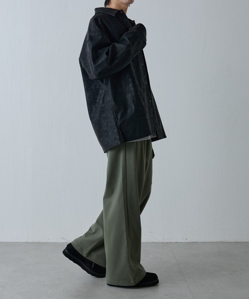 COLONY 2139（コロニートゥーワンスリーナイン）の「ウールライク1サイドカーゴパンツ（カーゴパンツ・メンズ・カーキ/ブラック・LARGE/MEDIUM）」の13枚目の写真