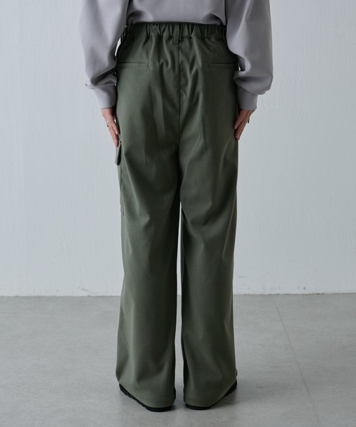 COLONY 2139（コロニートゥーワンスリーナイン）の「ウールライク1サイドカーゴパンツ（カーゴパンツ・メンズ・カーキ/ブラック・LARGE/MEDIUM）」の19枚目の写真