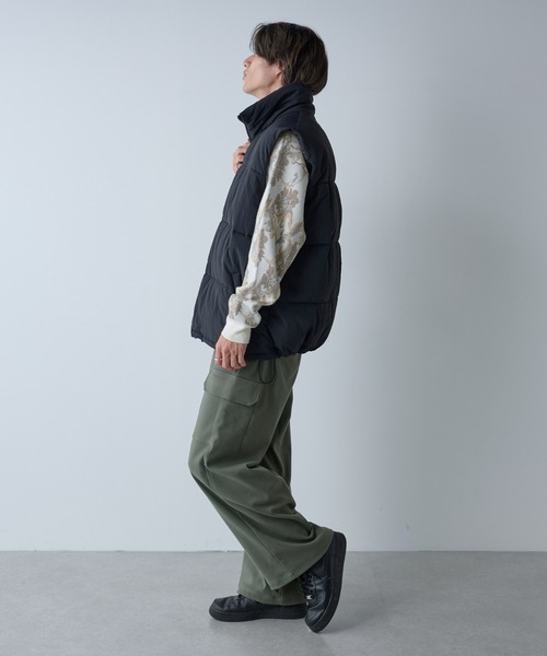 COLONY 2139（コロニートゥーワンスリーナイン）の「ウールライク1サイドカーゴパンツ（カーゴパンツ・メンズ・カーキ/ブラック・LARGE/MEDIUM）」の10枚目の写真