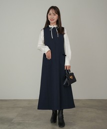 lieulien ワンピース　リュリアン半袖ワンピース　白ロールカラー lieulien ワンピース リュリアン半袖ワンピース 白ロールカラー
