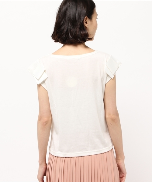 OUTLET(アウトレット)の「【who's who Chico】BIGリボンモチーフT(Tシャツ/カットソー・レディース・オフホワイト・FREE)」の4枚目の写真