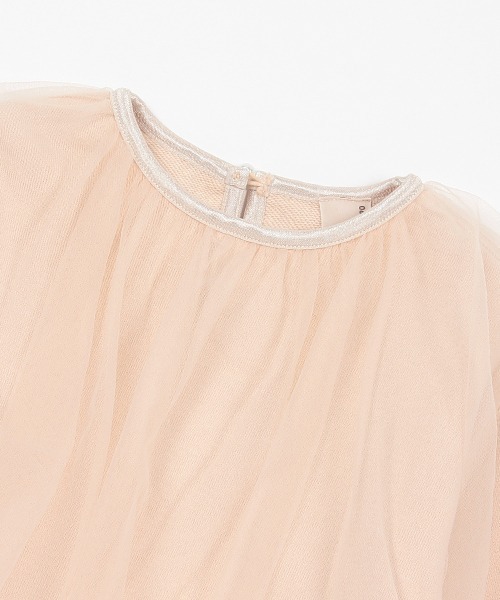 petit main（プティマイン）の「【AJUGA.】チュールトレーナー★（スウェット・キッズ・ブラック/アイボリー/ライトピンク・80ｃｍ/90cm/100cm/110cm/120cm/130cm）」の11枚目の写真