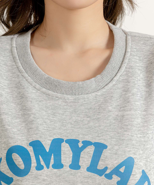 DAY CLOSET（デイ クローゼット）の「【裏起毛】ふわふわのわんちゃんがCute。長袖オーバーサイズドッグプリントスウェット（スウェット・レディース・ピンク/グレー・FREE）」の18枚目の写真