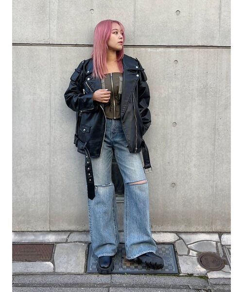 EVRIS(エヴリス)の「ミリタリーデザインベアピスチェ(キャミソール・レディース・ブラック/カーキ・FREE)」の10枚目の写真