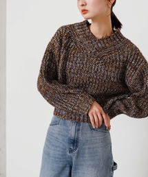 SENSE OF PLACE by URBAN RESEARCH | メランジVネッククロップドセーター(ニット/セーター)