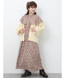 ehka sopo | 花柄ケープワンピース(ワンピース)