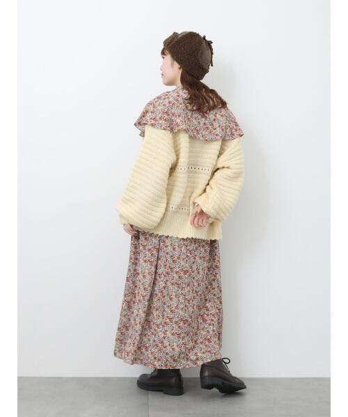 ehka sopo（エヘカソポ）の「花柄ケープワンピース（ワンピース・レディース・オレンジ/ブラウン/ピンク・F）」の19枚目の写真