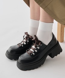 lace up platform loafers/編み上げローファー