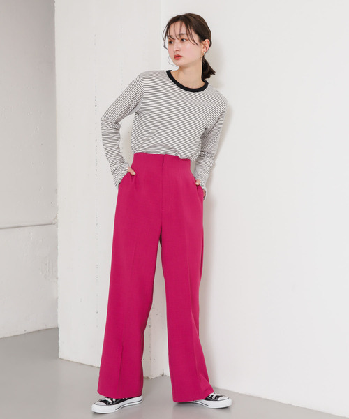 SENSE OF PLACE by URBAN RESEARCH（センスオブプレイスバイアーバンリサーチ）の「シアーロングスリーブTシャツ（Tシャツ/カットソー・レディース・チャコールグレー/ホワイト系その他/オフホワイト・ONE）」の16枚目の写真