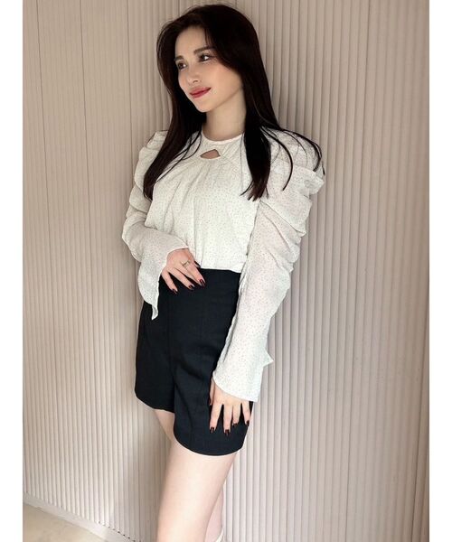 RESEXXY（リゼクシー）の「ハイウエストショートパンツ（その他パンツ・レディース・チャコールグレー/ブラック/アイボリー・FREE）」の7枚目の写真