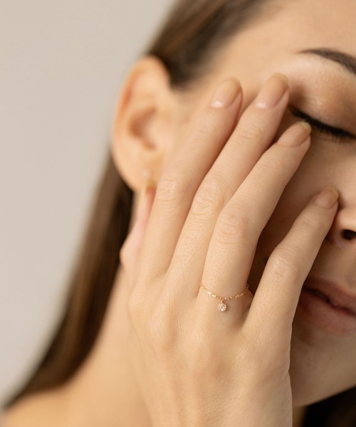 PAS TIERRA K10 リング イエローゴールド　13号 PAS TIERRA（パティエラ）の「【Briller】K10タイニーモチーフリング