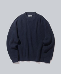 WASHI&COOMA LAMBS RIB KNIT MOCKNECK SWEATER