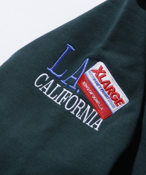 XLARGE（エクストララージ）の「BAY AREA ZIP UP HOODED  SWEATSHIRT（パーカー・メンズ・グリーン/アッシュ/ネイビー・L/M/S/XL）」の6枚目の写真