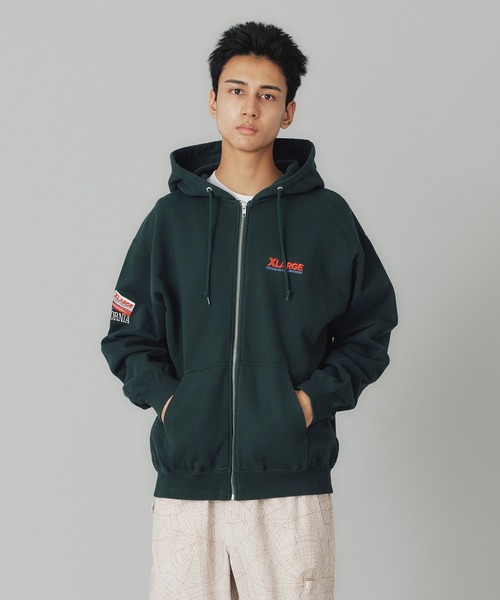 XLARGE（エクストララージ）の「BAY AREA ZIP UP HOODED  SWEATSHIRT（パーカー・メンズ・グリーン/アッシュ/ネイビー・L/M/S/XL）」の12枚目の写真