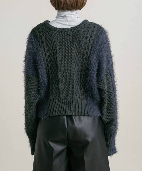 KBF(ケイビーエフ)の「リボンニットカーディガン(ニット/セーター・レディース・アイボリー/チャコールグレー・ONE)」の19枚目の写真