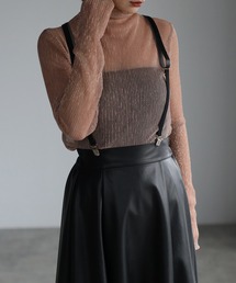 セール】ラメプリーツ シアータートルトップス（Tシャツ/カットソー  