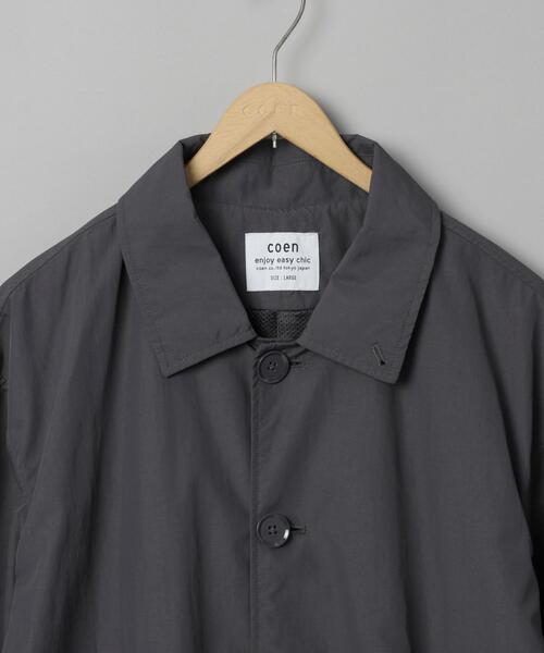 coen（コーエン）の「ナイロングログランステンカラーコート（ステンカラーコート・メンズ・ダークグレー/ブラック・L/M/S/XL）」の20枚目の写真