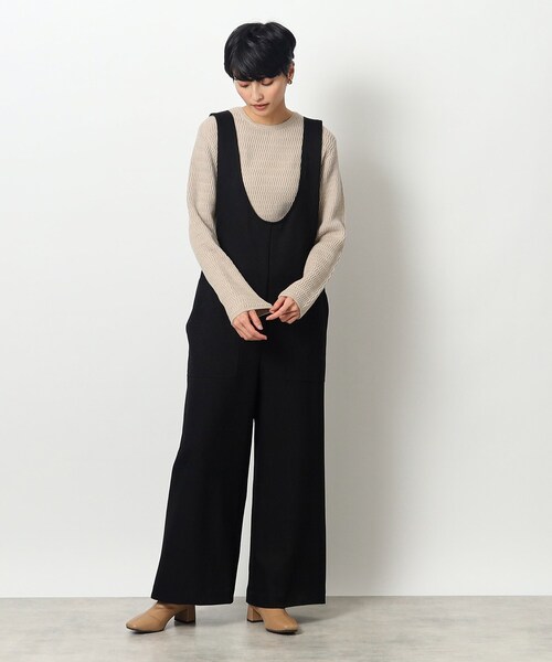 OPAQUE.CLIP（オペークドットクリップ）の「◆ウエーブ柄クルーネックリブニット【洗濯機洗い可】（ニット/セーター・レディース・ナチュラル/ブラック/ホワイト/ブルー・40/38/36/42/34）」の13枚目の写真