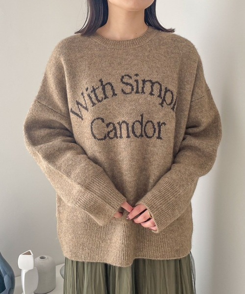 LOWRYS FARM（ローリーズファーム）の「ロゴニットプリントLS   100445（ニット/セーター・レディース・アイボリー/ベージュ/グレー・FREE）」の15枚目の写真