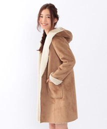 Another Edition | フェイクムートンフードコート/AEBC FAKE MOUTON HOOD(ムートンコート)