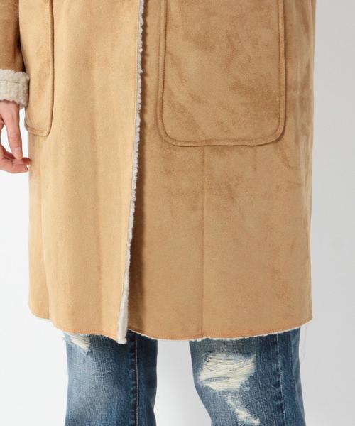 Another Edition（アナザーエディション）の「フェイクムートンフードコート/AEBC FAKE MOUTON HOOD（ムートンコート・レディース・グレー/ベージュ/オリーブ/ネイビー・MEDIUM/SMALL）」の17枚目の写真