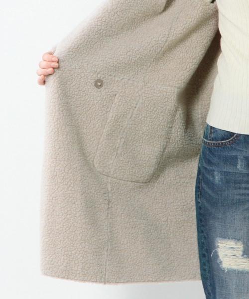 Another Edition（アナザーエディション）の「フェイクムートンフードコート/AEBC FAKE MOUTON HOOD（ムートンコート・レディース・グレー/ベージュ/オリーブ/ネイビー・MEDIUM/SMALL）」の9枚目の写真