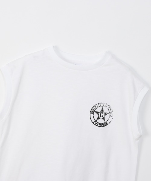 Champion(チャンピオン)の「【Champion/チャンピオン】レディース スリーブレスTシャツ(Tシャツ/カットソー・レディース・ブラック系その他/グリーン系その他/イエロー/ホワイト・MEDIUM/LARGE)」の6枚目の写真
