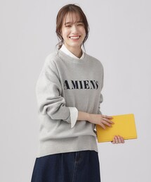 SHOO・LA・RUE | 【洗える】上品見えする スウェットライク ロゴニット(ニット/セーター)
