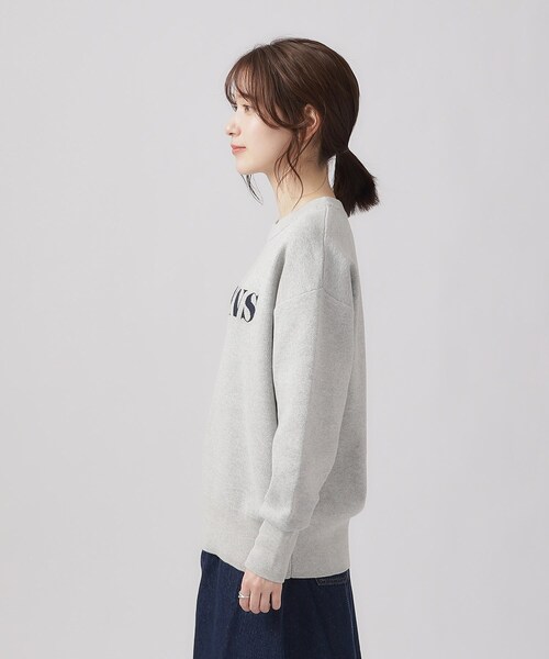 SHOO・LA・RUE（シューラルー）の「◆【洗える】上品見えする スウェットライク ロゴニット（ニット/セーター・レディース・ブルー系その他/ライトベージュ/グレー・02/03/04）」の17枚目の写真