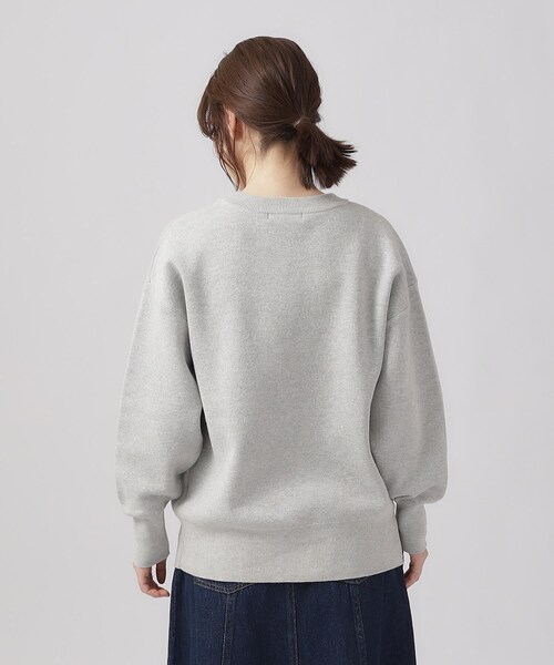 SHOO・LA・RUE（シューラルー）の「◆【洗える】上品見えする スウェットライク ロゴニット（ニット/セーター・レディース・ブルー系その他/ライトベージュ/グレー・02/03/04）」の18枚目の写真