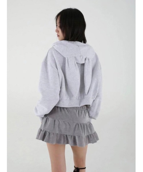 UGLY SHADOW(アグリーシャドウ)の「韓国ブランド Uglyshadow アグリーシャドウ VELVET CANCAN SKIRT ボトムス ボトム スカート ミニスカ ミニスカート ベルベット ベルベットスカート ミニ丈 韓国ファッション(スカート・レディース・ブラウン/ブラック/グレー・ONE SIZE)」の18枚目の写真