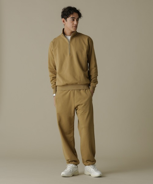 NANO universe（ナノユニバース）の「「NJ/CLUB」HOMESTOCK SORONA 裏毛ハーフジップスウェット(セットアップ可)（スウェット・メンズ・ブラック/ベージュ・M/L）」の9枚目の写真