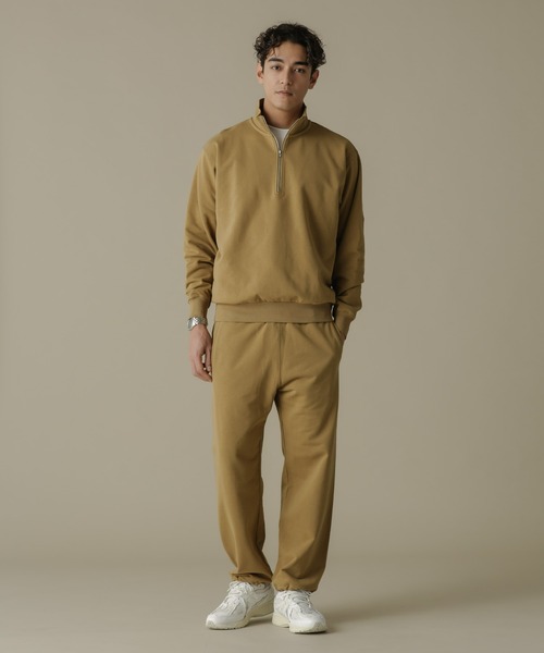 NANO universe（ナノユニバース）の「「NJ/CLUB」HOMESTOCK SORONA 裏毛ハーフジップスウェット(セットアップ可)（スウェット・メンズ・ブラック/ベージュ・M/L）」の10枚目の写真