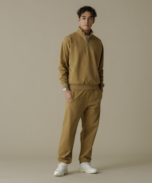 NANO universe（ナノユニバース）の「「NJ/CLUB」HOMESTOCK SORONA 裏毛ハーフジップスウェット(セットアップ可)（スウェット・メンズ・ブラック/ベージュ・M/L）」の11枚目の写真