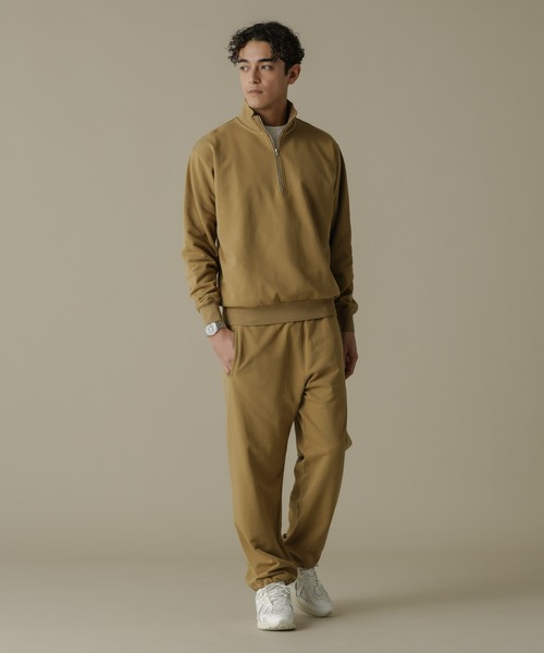 NANO universe（ナノユニバース）の「「NJ/CLUB」HOMESTOCK SORONA 裏毛ハーフジップスウェット(セットアップ可)（スウェット・メンズ・ブラック/ベージュ・M/L）」の12枚目の写真