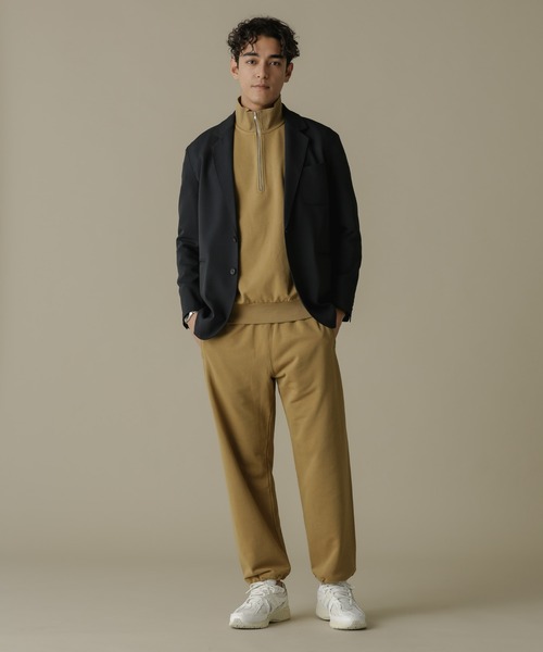 NANO universe（ナノユニバース）の「「NJ/CLUB」HOMESTOCK SORONA 裏毛ハーフジップスウェット(セットアップ可)（スウェット・メンズ・ブラック/ベージュ・M/L）」の15枚目の写真