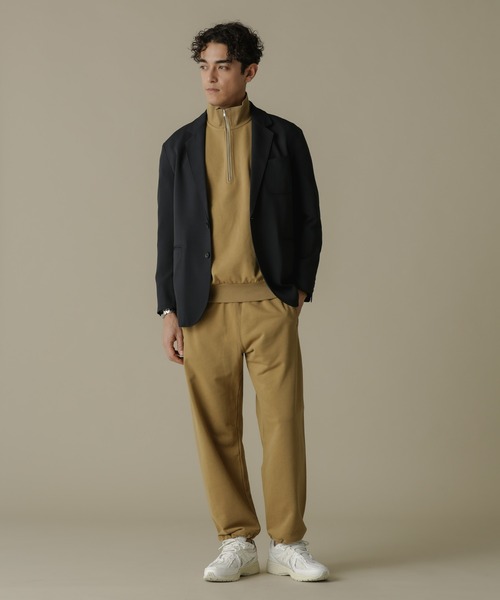 NANO universe（ナノユニバース）の「「NJ/CLUB」HOMESTOCK SORONA 裏毛ハーフジップスウェット(セットアップ可)（スウェット・メンズ・ブラック/ベージュ・M/L）」の16枚目の写真