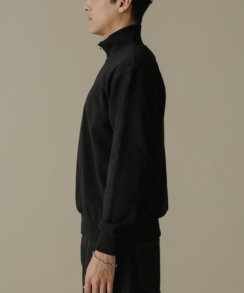 NANO universe（ナノユニバース）の「「NJ/CLUB」HOMESTOCK SORONA 裏毛ハーフジップスウェット(セットアップ可)（スウェット・メンズ・ブラック/ベージュ・M/L）」の17枚目の写真