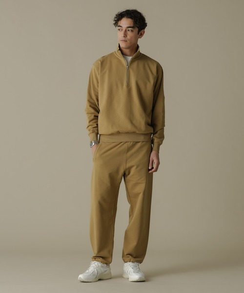 NANO universe（ナノユニバース）の「「NJ/CLUB」HOMESTOCK SORONA 裏毛ハーフジップスウェット(セットアップ可)（スウェット・メンズ・ブラック/ベージュ・M/L）」の13枚目の写真