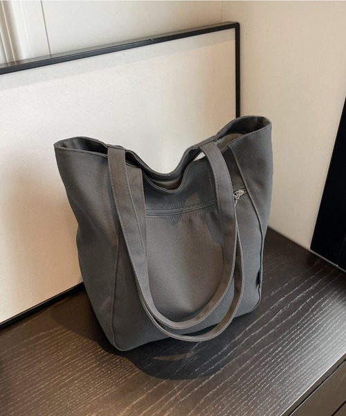 Miniministore（ミニミニストア）の「キャンバストートバッグ 韓国肩掛けバッグ（トートバッグ・レディース・ベージュ/ブラック/アイボリー/キャメル/ブラック系2・FREE）」の10枚目の写真